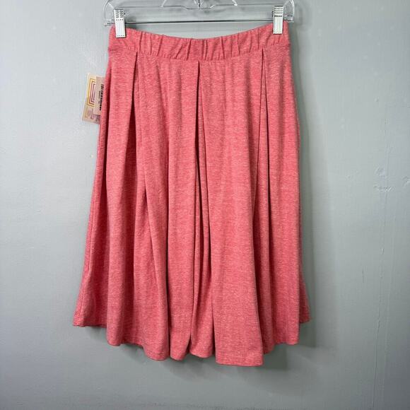 LuLaRoe Madison Marled Salmon Pleated Skirt with Pockets Women's Size XS - Picture 12 of 12